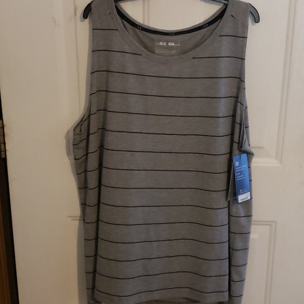 MSX Basketball Jersey Gray Stripes Tank Top